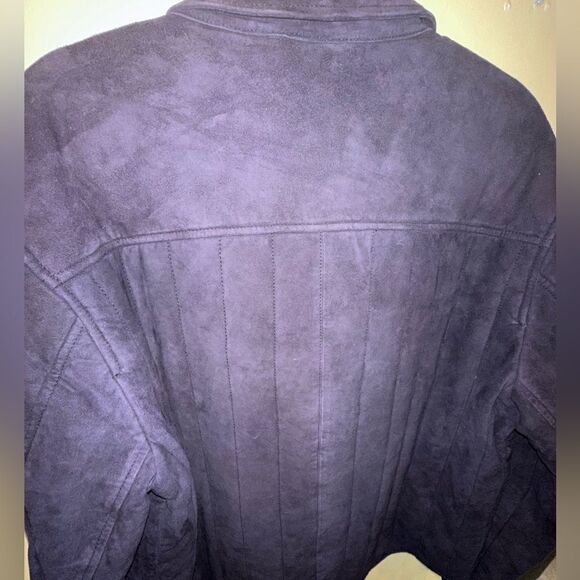 BlankNYC Suede Black Leather Jacket Shirt Men’s Size Large - Picture 7 of 11